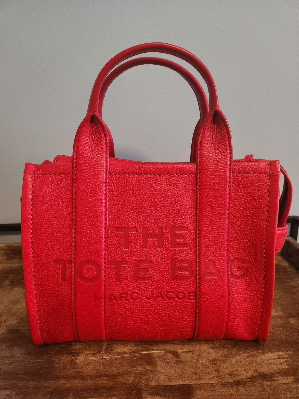 Marc Jacobs Red The Tote Bag - Leather Satchel In Sought After Red
